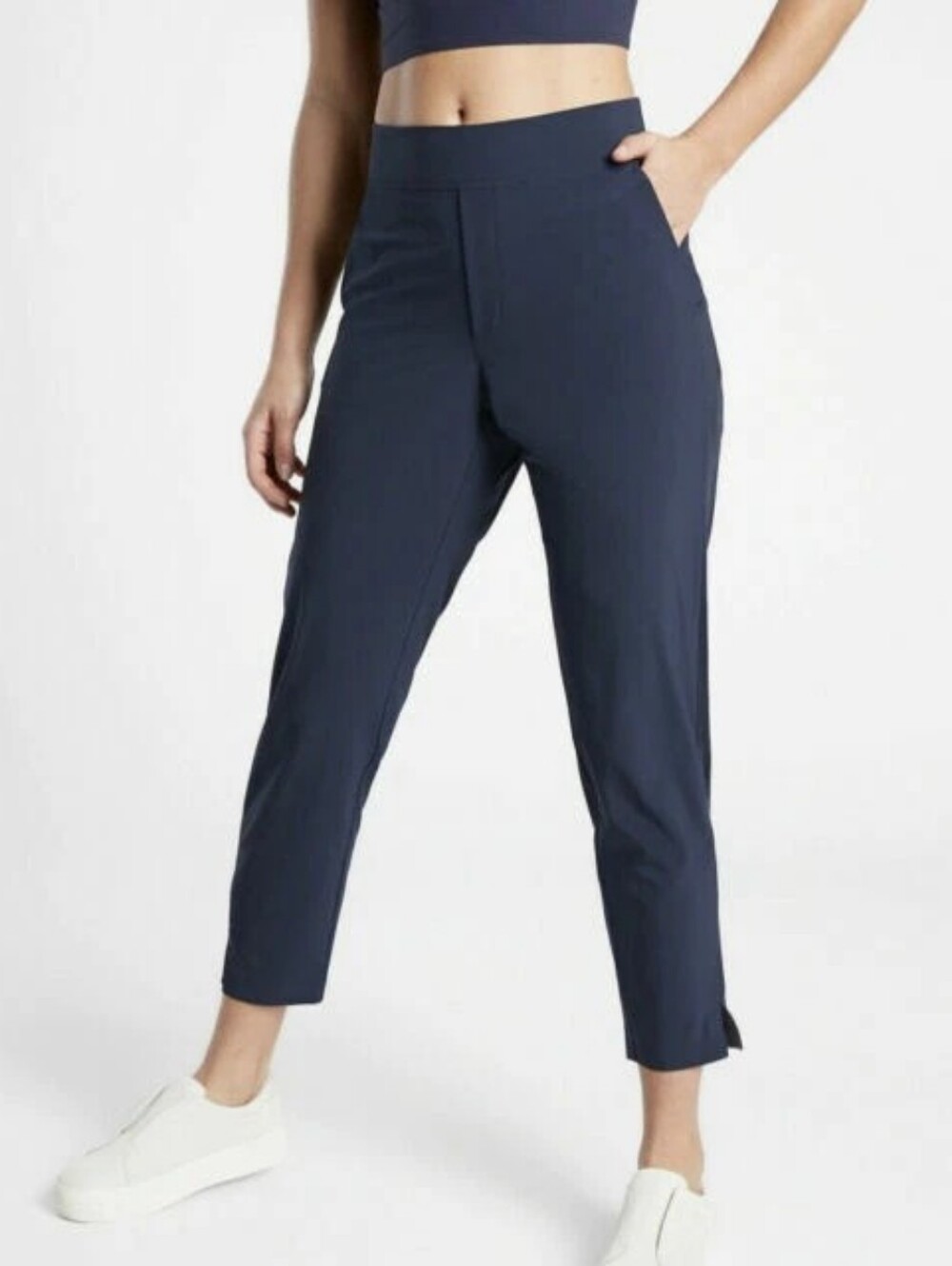 Athleta Brooklyn Black Cropped Ankle Pants Size 6